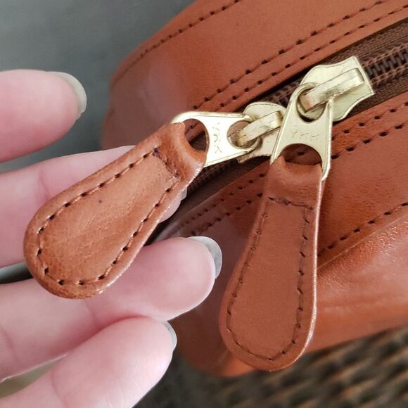 NEW * BRAHMIN Olivia Caramel Hampshire Italian Leather Crossbody Satchel Bag - Picture 6 of 12